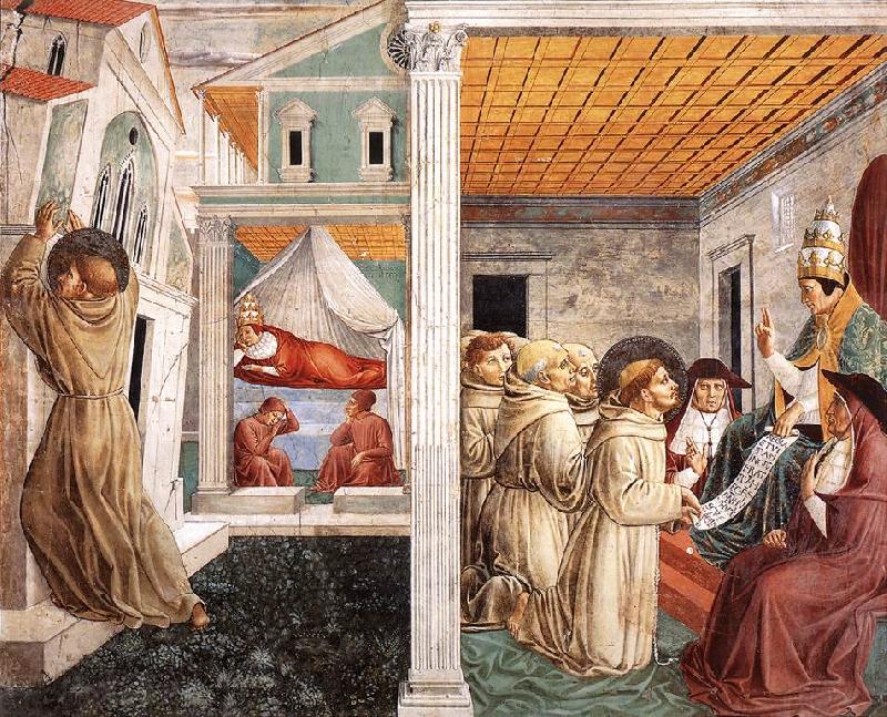 GOZZOLI, Benozzo Scenes from the Life of St Francis (Scene 5, north wall) g Spain oil painting art